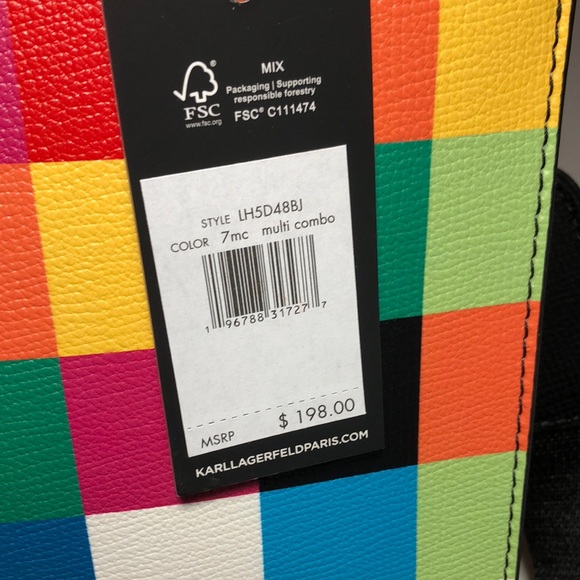 KARL LAGERFELD Colorful Tote Bag NWT